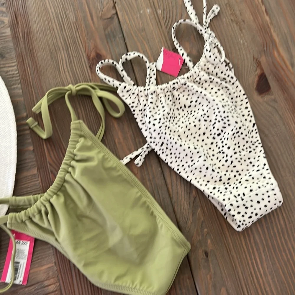 Xhilaration New Bundle High Leg Scoop Waist String Bikini Bottoms XS 00